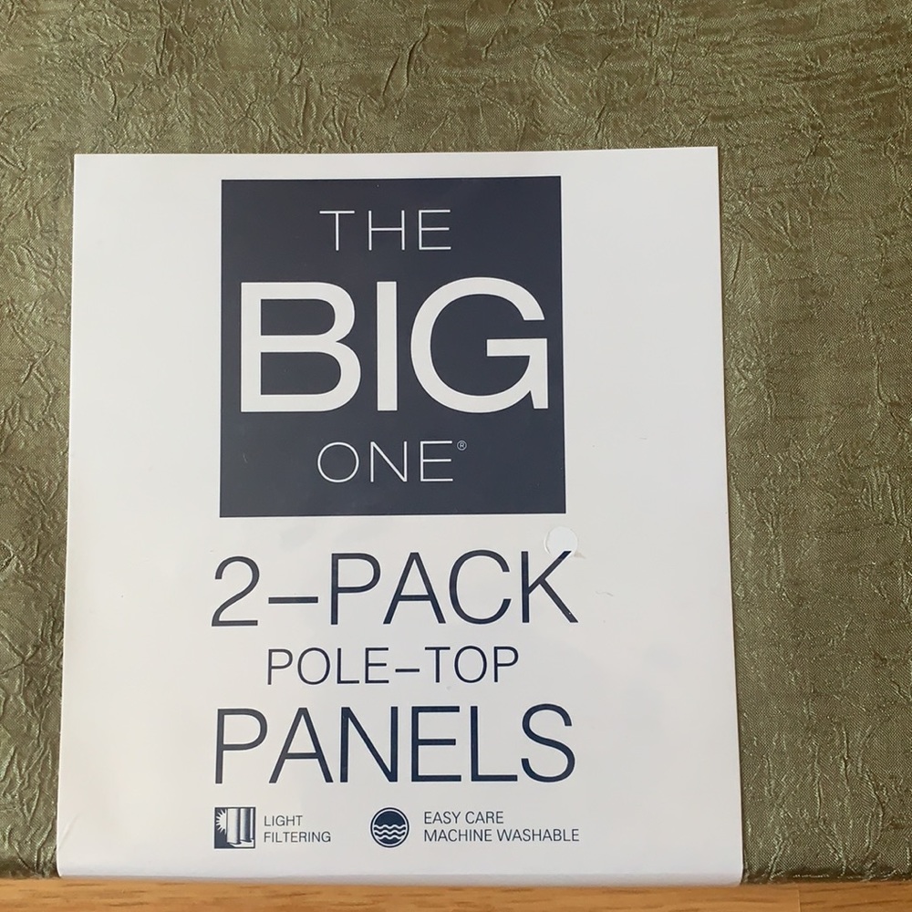 📍FIRM📍4 PCs (2x2 packs) Crushed Poly Window Curtains Pole-top - Picture 2 of 16